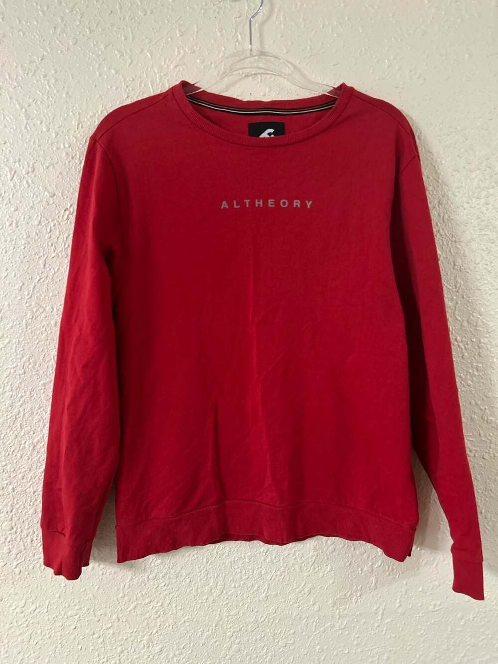 Altheory Red Crewneck Long Sleeve Sweatshirt